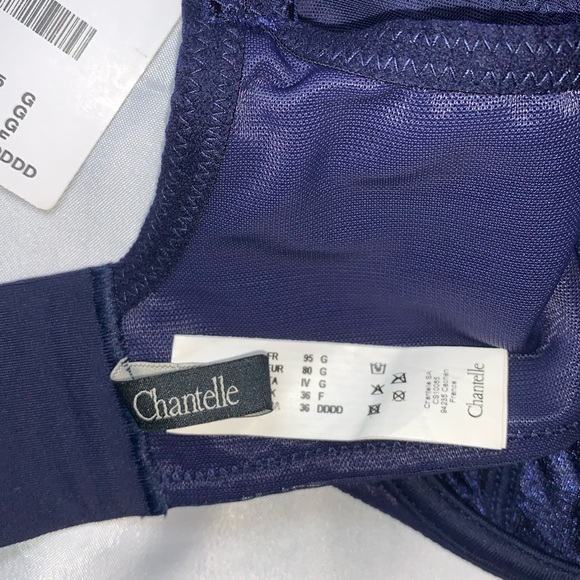NWT Navy 36G / 36DDDD Parisian Plunge BRA CHANTELLE - Picture 10 of 16